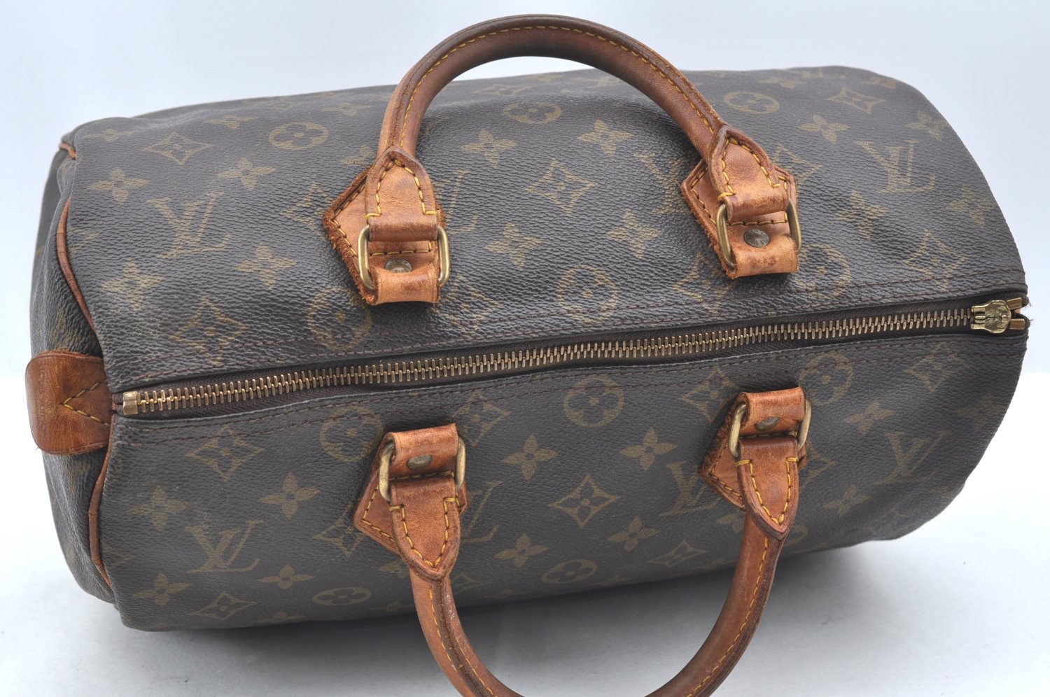 Authentic Louis Vuitton Monogram Speedy 30 Hand Boston Bag M41526 LV Junk K4101