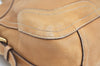 Authentic PRADA Vintage Leather 2Way Shoulder Hand Bag Beige K4106
