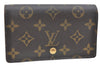 Auth Louis Vuitton Monogram Porte Monnaie Billets Tresor Wallet M61730 LV K4114