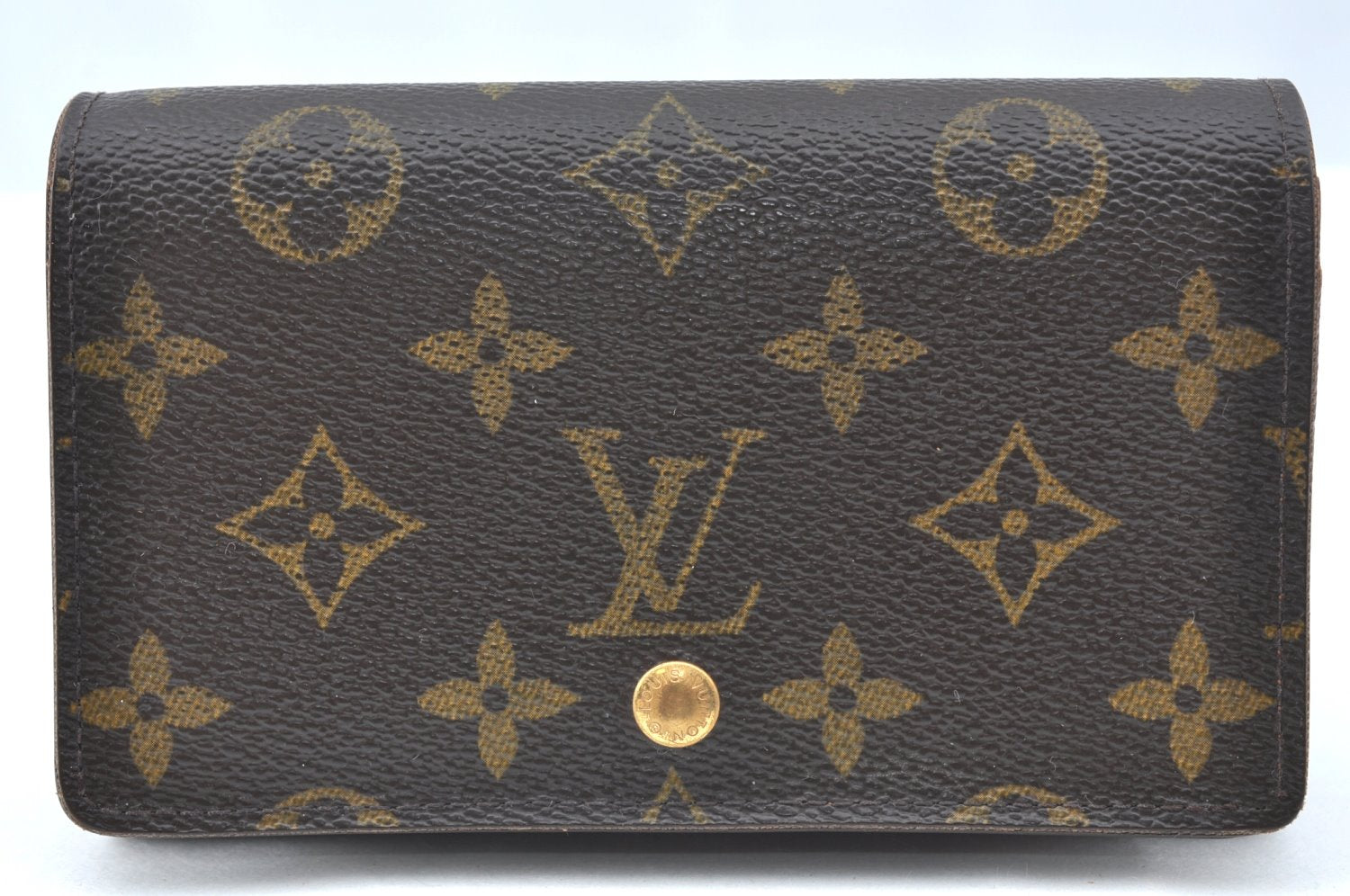 Auth Louis Vuitton Monogram Porte Monnaie Billets Tresor Wallet M61730 LV K4114