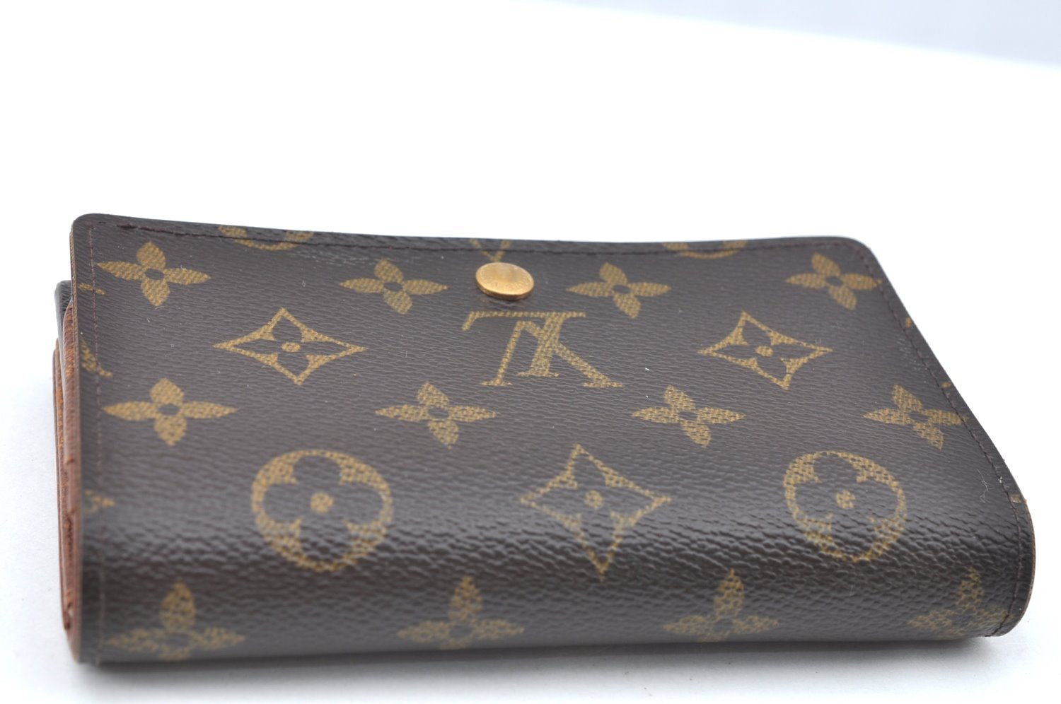 Auth Louis Vuitton Monogram Porte Monnaie Billets Tresor Wallet M61730 LV K4114