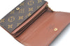 Auth Louis Vuitton Monogram Porte Monnaie Billets Tresor Wallet M61730 LV K4114