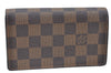 Authentic Louis Vuitton Damier Portefeuille Tresor Wallet Purse N61736 LV K4115