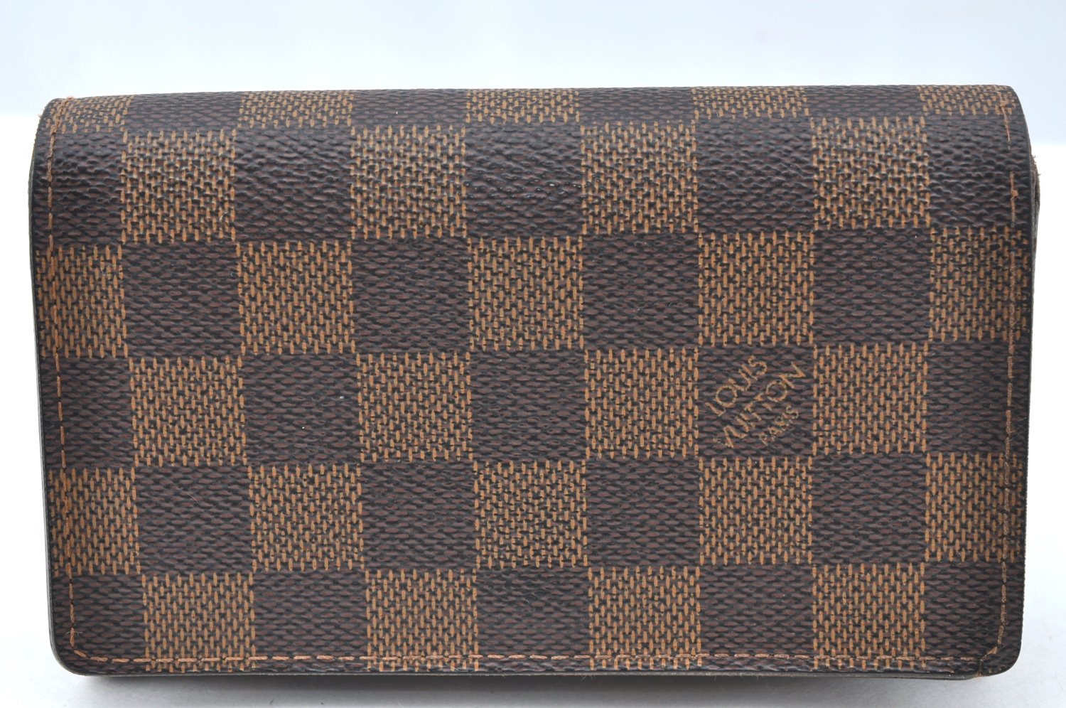 Authentic Louis Vuitton Damier Portefeuille Tresor Wallet Purse N61736 LV K4115