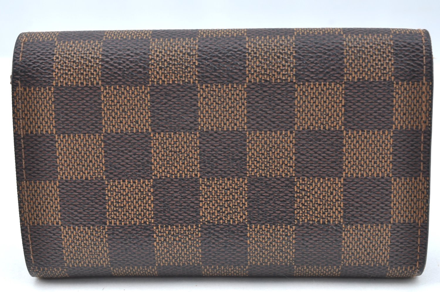 Authentic Louis Vuitton Damier Portefeuille Tresor Wallet Purse N61736 LV K4115