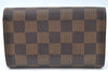 Authentic Louis Vuitton Damier Portefeuille Tresor Wallet Purse N61736 LV K4115