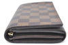 Authentic Louis Vuitton Damier Portefeuille Tresor Wallet Purse N61736 LV K4115