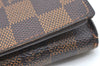 Authentic Louis Vuitton Damier Portefeuille Tresor Wallet Purse N61736 LV K4115