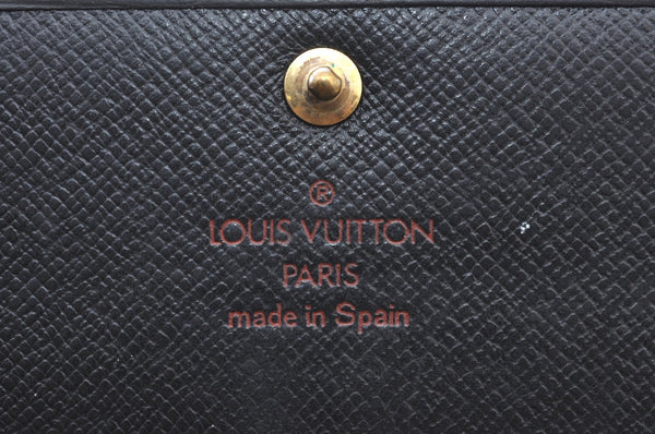 Auth Louis Vuitton Epi Pochette Porte Monnaie Credit Wallet M63572 Black K4116