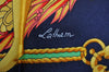 Authentic HERMES Carre 90 Scarf "HOMMAGE A CHARLES GARNIER" Silk Navy K4117