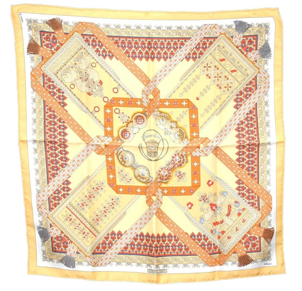 Authentic HERMES Petit Carre 40 Scarf Handkerchief 