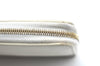 Authentic CELINE Horizontal Cabas Bicolor Long Wallet Leather White Gray K4119