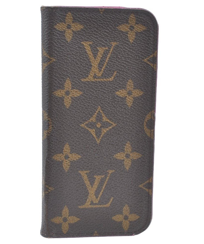 Authentic Louis Vuitton Monogram Folio Iphone 7 8 Case Pink M61906 LV K4121