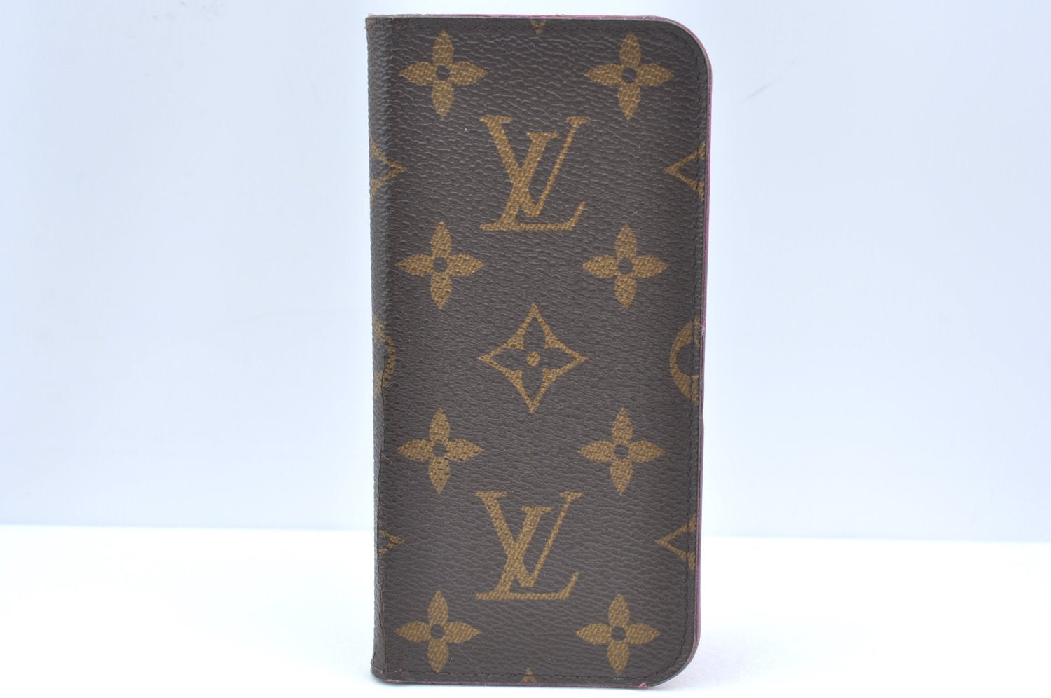 Authentic Louis Vuitton Monogram Folio Iphone 7 8 Case Pink M61906 LV K4121