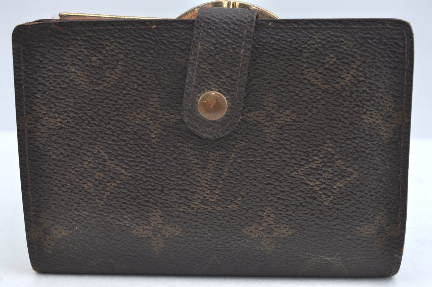 Auth Louis Vuitton Monogram Porte Monnaie Billets Viennois M61663 Wallet K4127