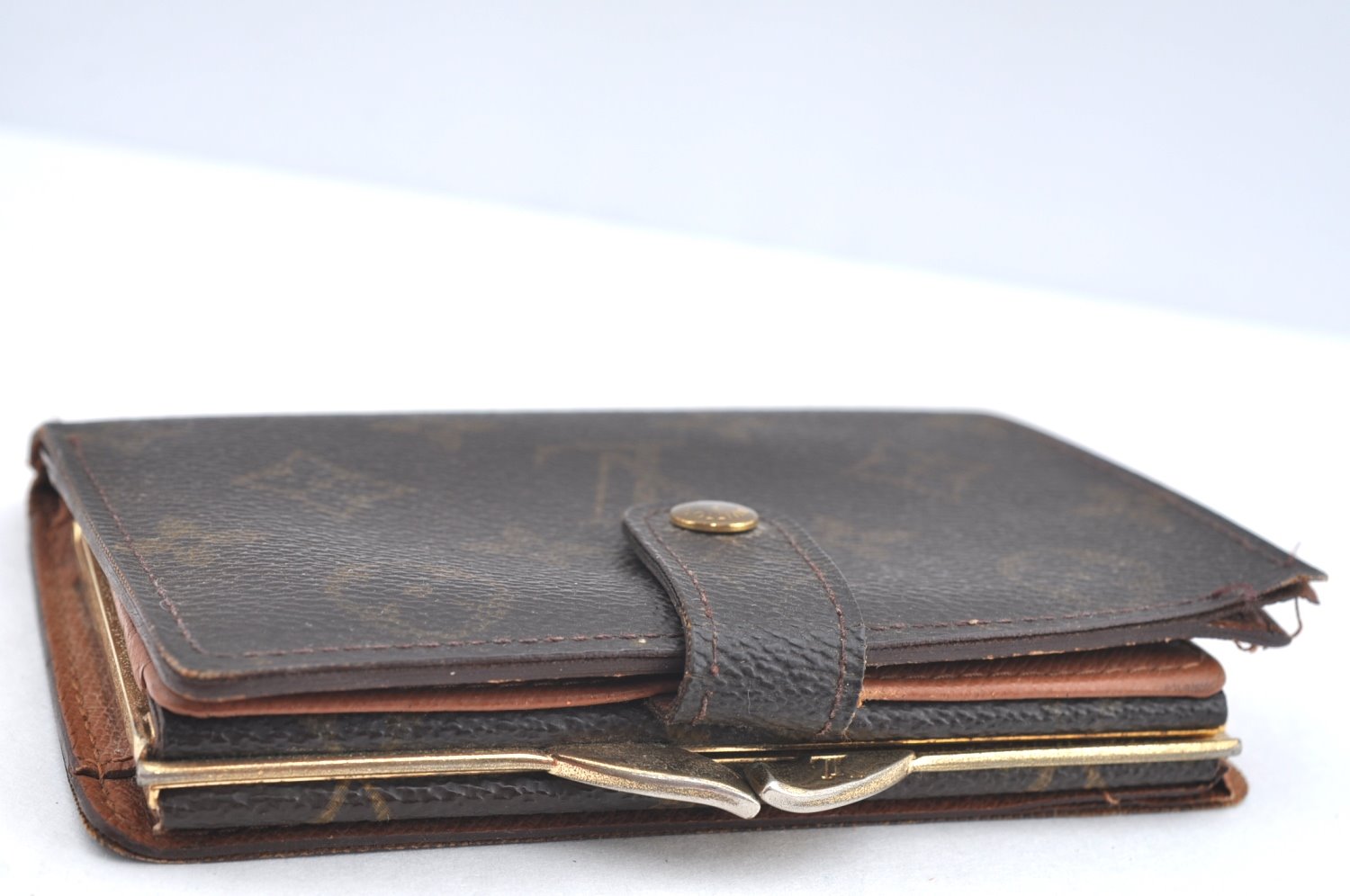 Auth Louis Vuitton Monogram Porte Monnaie Billets Viennois M61663 Wallet K4127