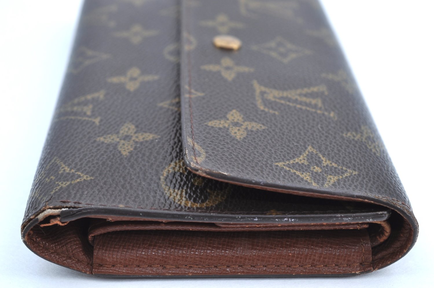 Authentic Louis Vuitton Monogram Porte Tresor International M61215 Wallet K4131