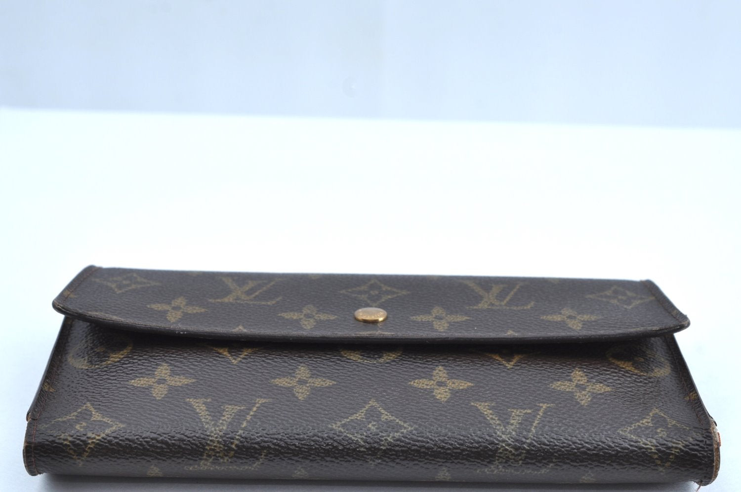 Authentic Louis Vuitton Monogram Porte Tresor International M61215 Wallet K4131