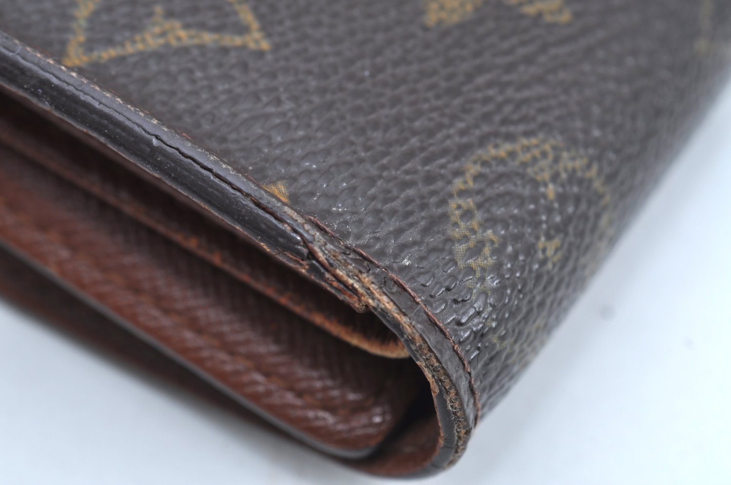 Authentic Louis Vuitton Monogram Porte Tresor International M61215 Wallet K4131