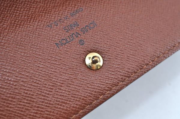 Authentic Louis Vuitton Monogram Porte Tresor International M61215 Wallet K4131