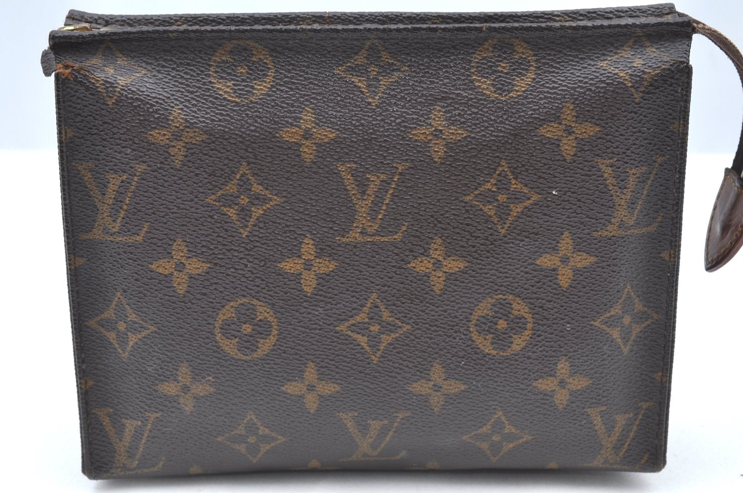 Authentic Louis Vuitton Monogram Poche Toilette 19 M47544 Cosmetics Pouch K4133
