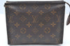 Authentic Louis Vuitton Monogram Poche Toilette 19 M47544 Cosmetics Pouch K4133