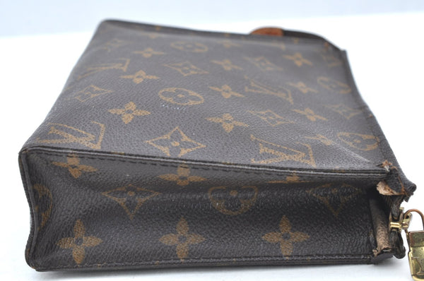 Authentic Louis Vuitton Monogram Poche Toilette 19 M47544 Cosmetics Pouch K4133