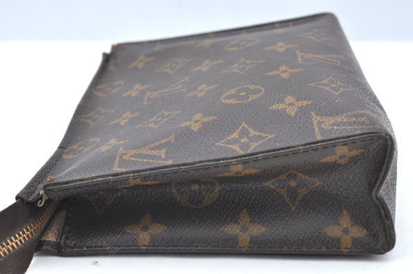 Authentic Louis Vuitton Monogram Poche Toilette 19 M47544 Cosmetics Pouch K4133