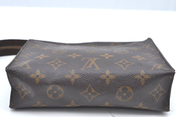 Authentic Louis Vuitton Monogram Poche Toilette 19 M47544 Cosmetics Pouch K4133