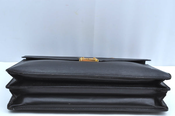 Authentic Louis Vuitton Epi Serviette Conseiller Briefcase Black M54422 LV K4137