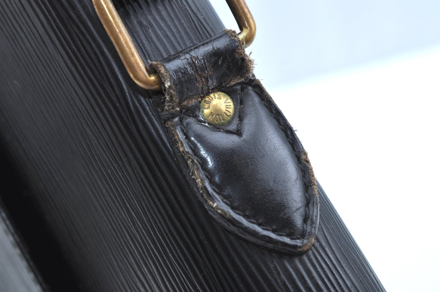 Authentic Louis Vuitton Epi Serviette Conseiller Briefcase Black M54422 LV K4137