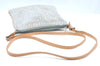 Authentic FENDI Zucchino Shoulder Cross Body Bag Canvas Leather Light Blue K4138