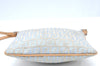 Authentic FENDI Zucchino Shoulder Cross Body Bag Canvas Leather Light Blue K4138