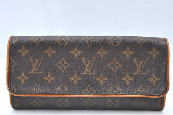 Authentic Louis Vuitton Monogram Pochette Twin GM Shoulder Bag M51852 LV K4142