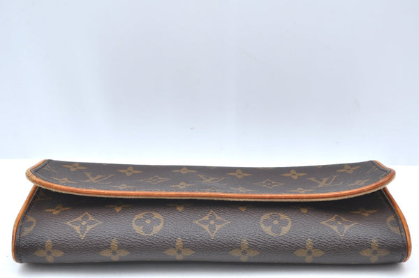 Authentic Louis Vuitton Monogram Pochette Twin GM Shoulder Bag M51852 LV K4142