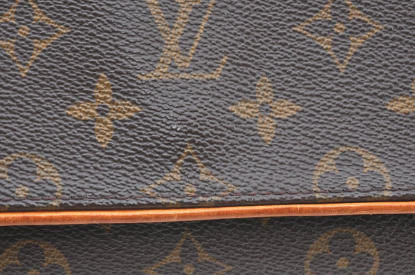 Authentic Louis Vuitton Monogram Pochette Twin GM Shoulder Bag M51852 LV K4142