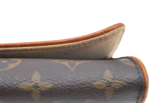 Authentic Louis Vuitton Monogram Pochette Twin GM Shoulder Bag M51852 LV K4142