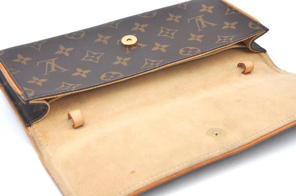 Authentic Louis Vuitton Monogram Pochette Twin GM Shoulder Bag M51852 LV K4142