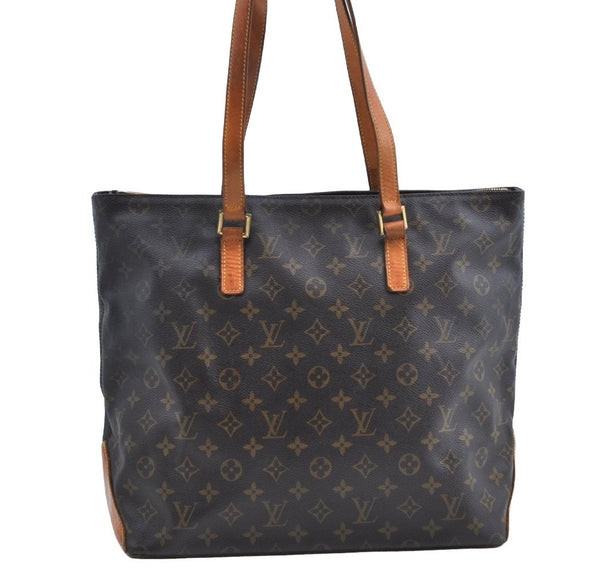 Auth Louis Vuitton Monogram Cabas Mezzo Shoulder Tote Bag M51151 LV Junk K4143