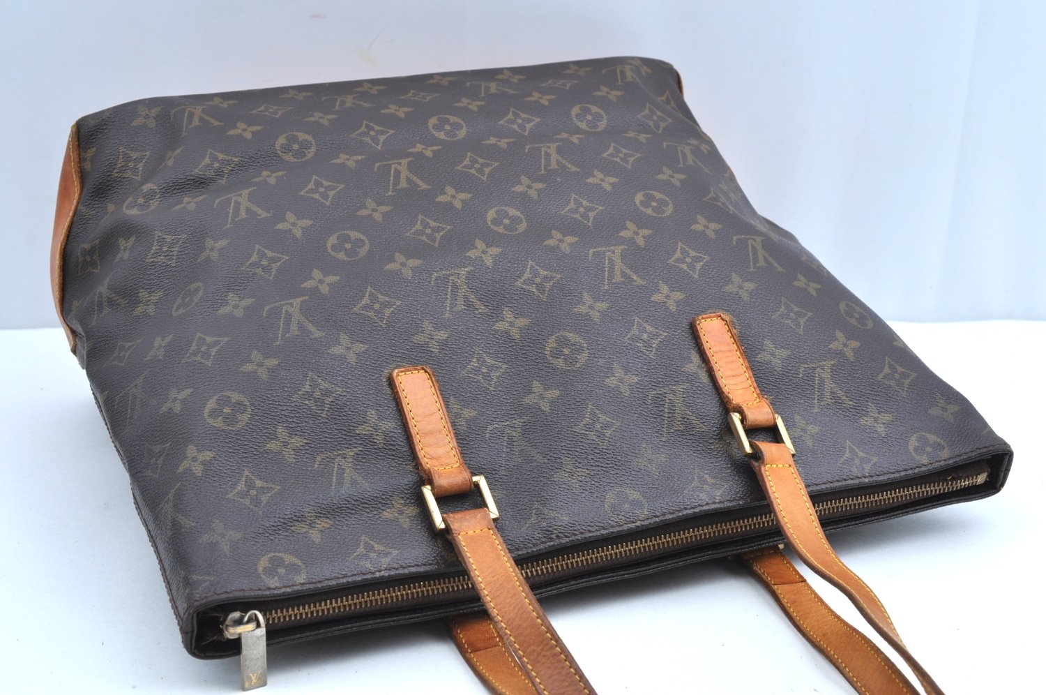 Auth Louis Vuitton Monogram Cabas Mezzo Shoulder Tote Bag M51151 LV Junk K4143