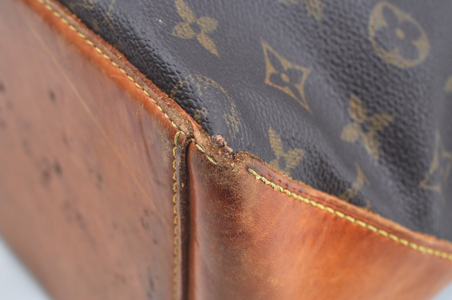 Auth Louis Vuitton Monogram Cabas Mezzo Shoulder Tote Bag M51151 LV Junk K4143