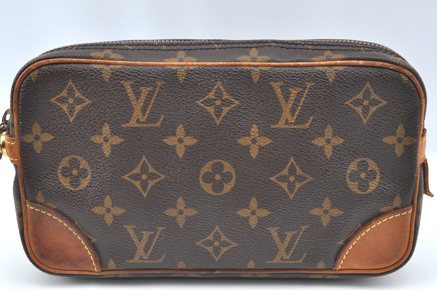 Authentic Louis Vuitton Monogram Marly Dragonne PM M51827 Clutch Hand Bag K4144