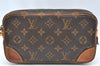 Authentic Louis Vuitton Monogram Marly Dragonne PM M51827 Clutch Hand Bag K4144
