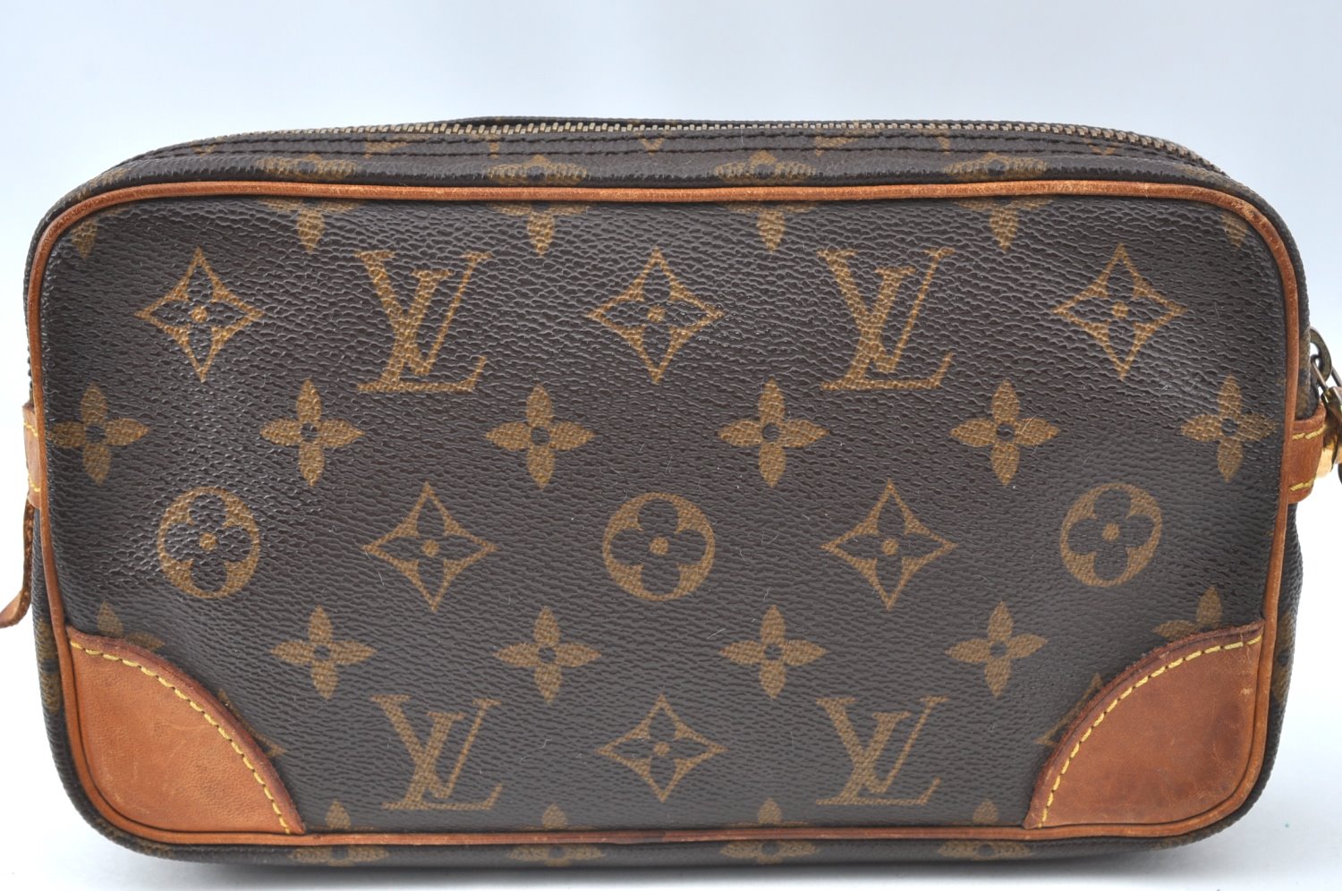 Authentic Louis Vuitton Monogram Marly Dragonne PM M51827 Clutch Hand Bag K4144