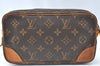 Authentic Louis Vuitton Monogram Marly Dragonne PM M51827 Clutch Hand Bag K4144