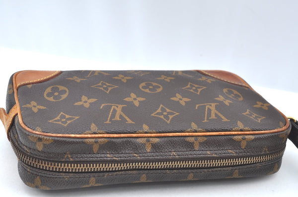 Authentic Louis Vuitton Monogram Marly Dragonne PM M51827 Clutch Hand Bag K4144