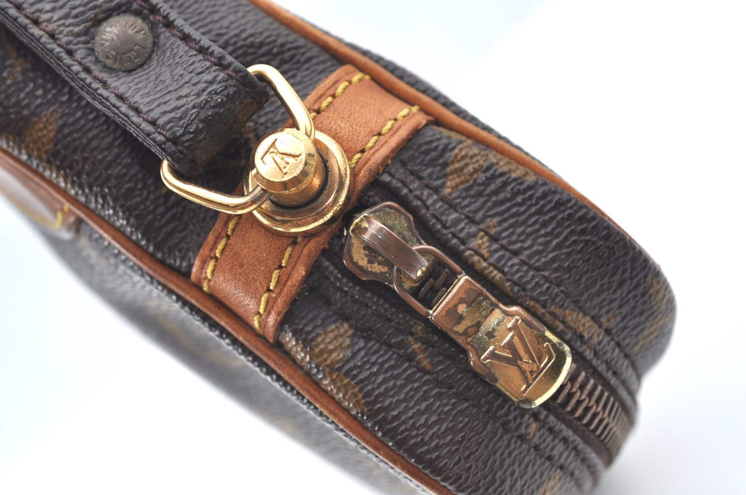 Authentic Louis Vuitton Monogram Marly Dragonne PM M51827 Clutch Hand Bag K4144