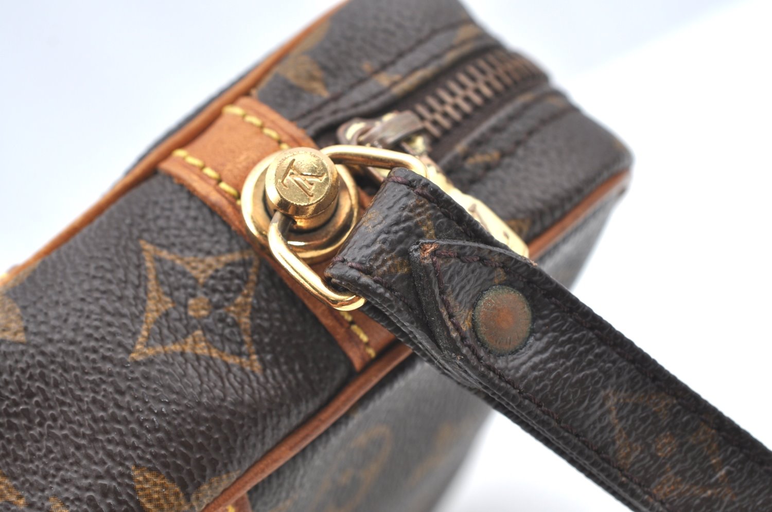 Authentic Louis Vuitton Monogram Marly Dragonne PM M51827 Clutch Hand Bag K4144