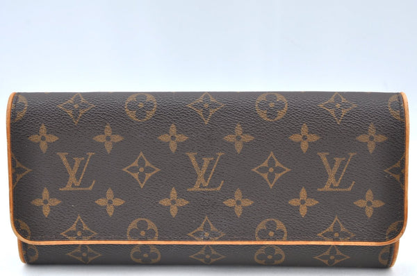 Authentic Louis Vuitton Monogram Pochette Twin GM Shoulder Bag M51852 LV K4146