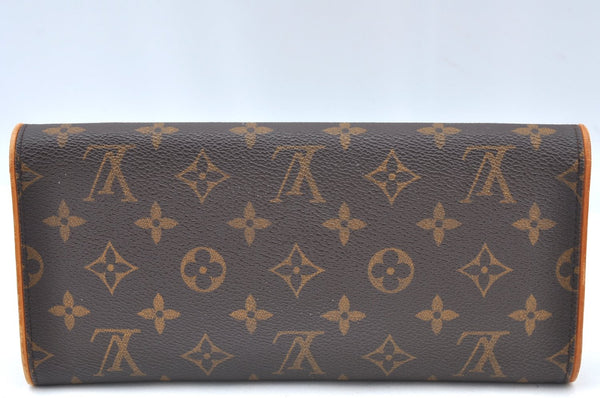 Authentic Louis Vuitton Monogram Pochette Twin GM Shoulder Bag M51852 LV K4146